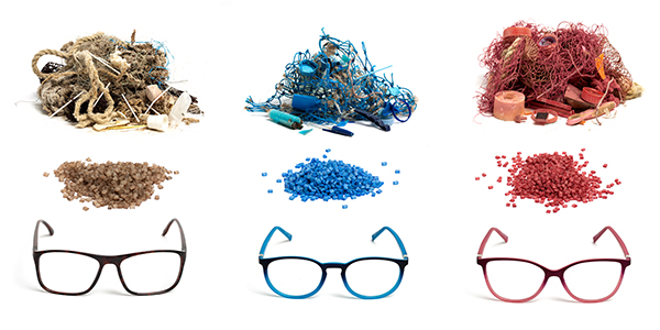 Recycelte Brillen aus Granulat